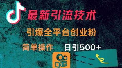 全新推广方法，点爆全网平台的一个自主创业粉，易操作日引300