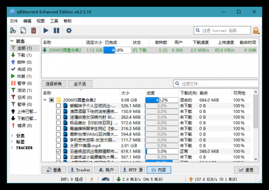 BT下载工具 qBittorrent 5.0.4.10 便携增强版