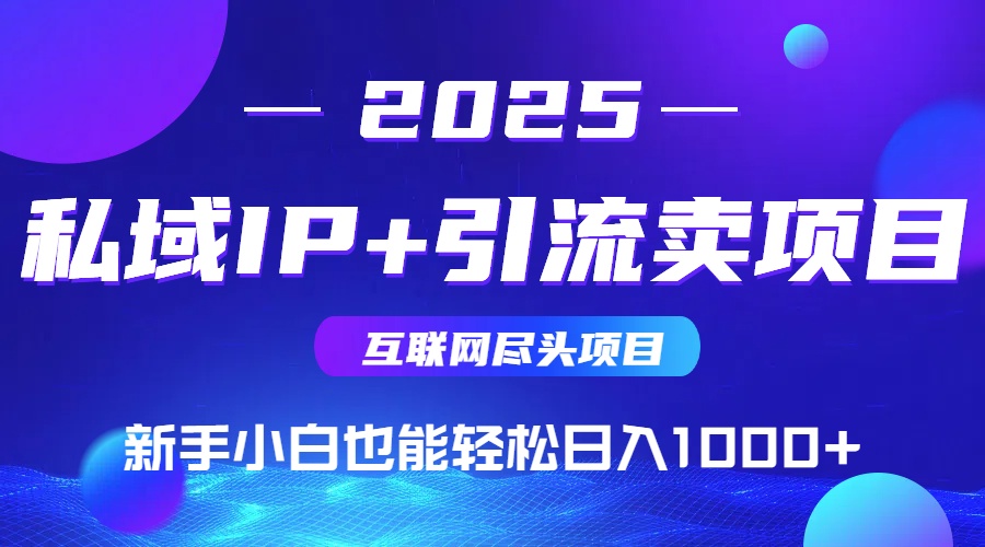 私域IP+卖项目，普通人小白也能轻松实现日入1000+-空域资源网