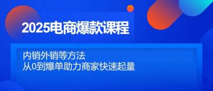 2025电商爆款课程，内销外销等方法，从0到爆单助力商家快速起量-空域资源网