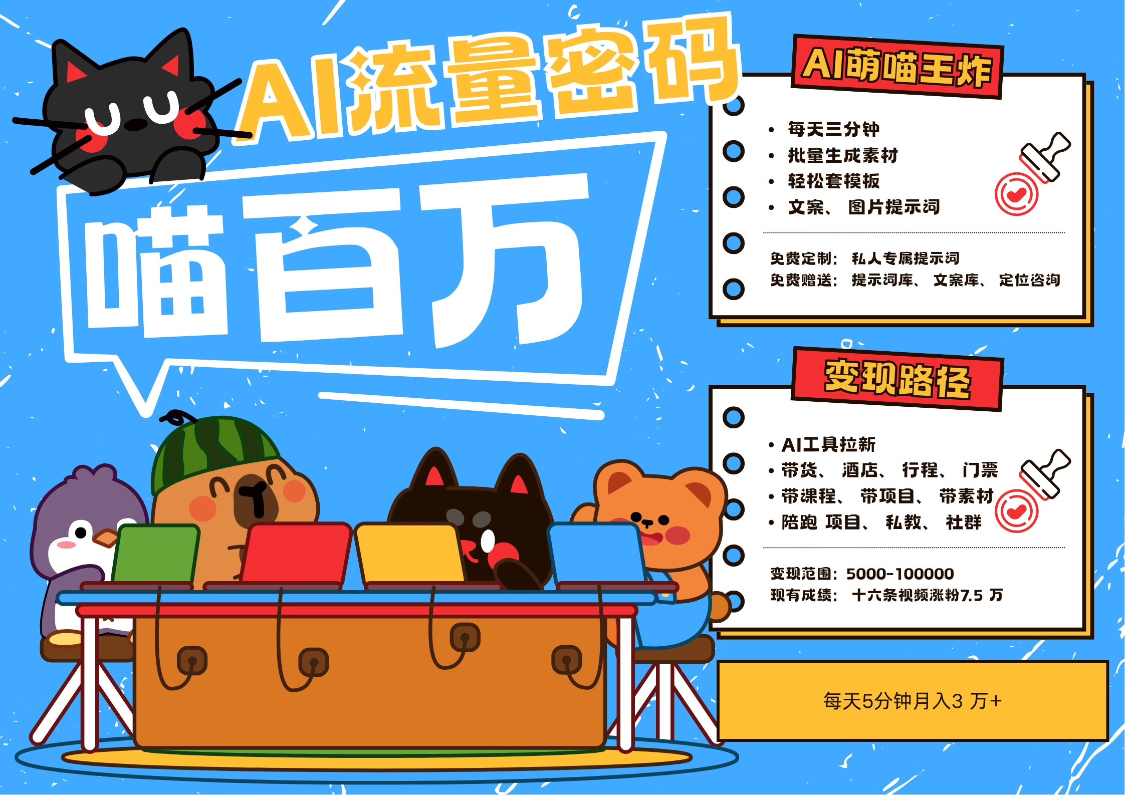+宠物+旅行2025最火流量密码 轻松用AI宠物做文旅账号 可带货，带酒店，可以带行程，旅行社 小白三分钟学会 N种变现渠道 月入五位数 管道收益-空域资源网