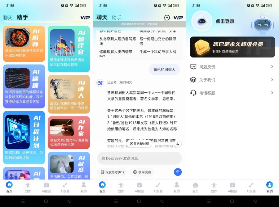 DeepSeekR1联网满血版解锁终身会员-空域资源网