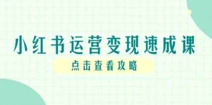小红书运营变现速成课，账号搭建到暴力起号，个人IP全流程指南-空域资源网