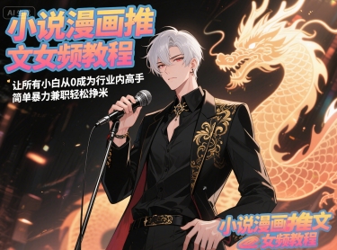 小说漫画推文女频教程，让所有小白从0成为行业内高手，简单暴力兼职轻松挣米-空域资源网
