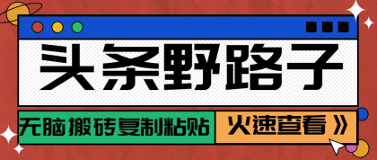 头条野路子玩法之相亲赛道，无脑搬砖复制粘贴，单账号日稳定300+保姆级教程-空域资源网