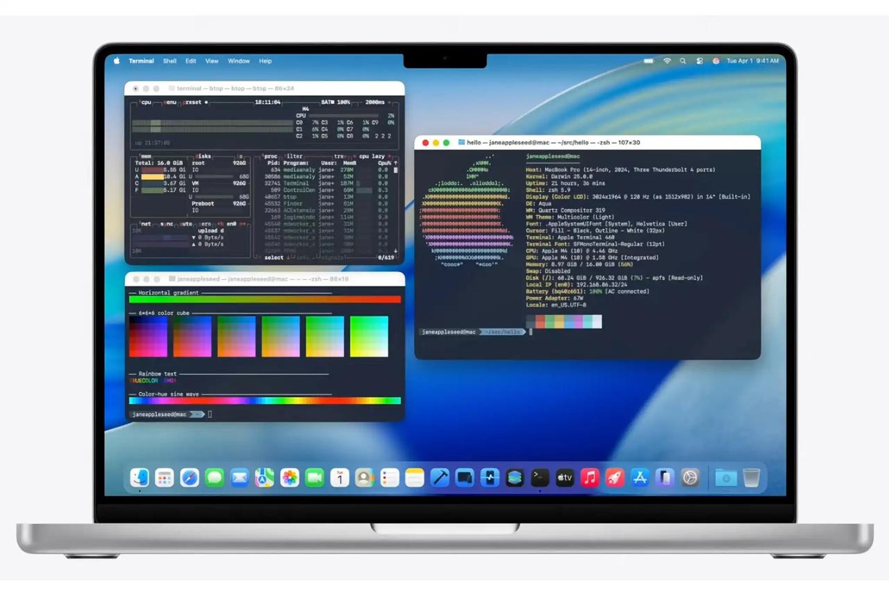 macOS 26 终端升级：24 位真彩、动画展示、新主题与 Powerline 字体支持