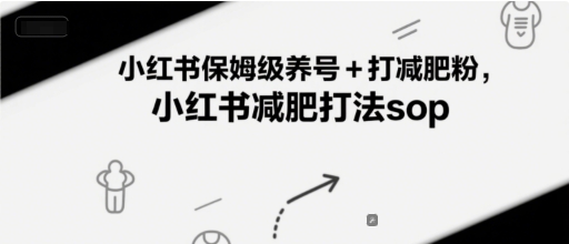 小红书保姆级养号+打减肥粉，小红书减肥打法sop-空域资源网