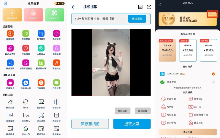 视频提取33二创去重、去水印、压缩、格式转换解锁会员版-空域资源网
