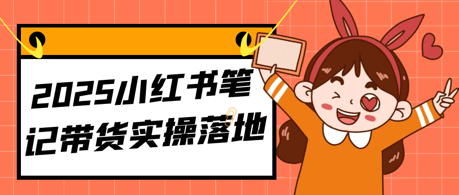 2025小红书笔记带货实操落地-空域资源网