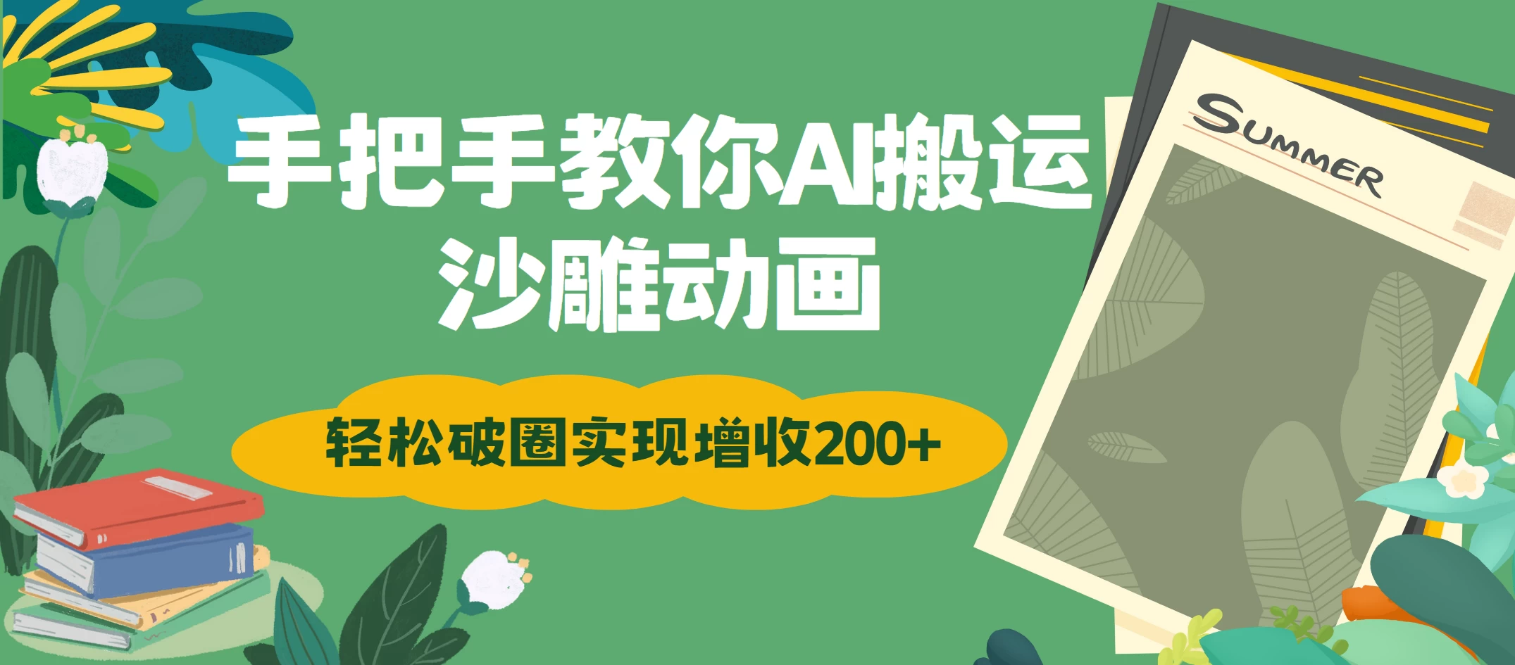 手把手教你用AI搬运沙雕动画轻松破圈实现增收200+-空域资源网