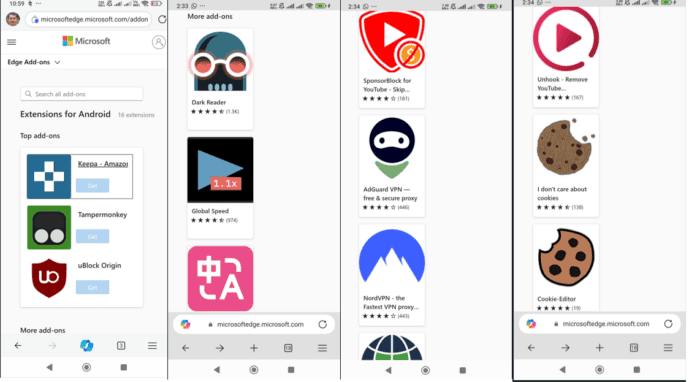 微软Edge将为Android用户推出专用扩展安装页面