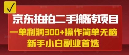 京东拍拍二手搬砖项目，一纯粹盈利3张，使用方便，新手兼职副业优选-空域资源网