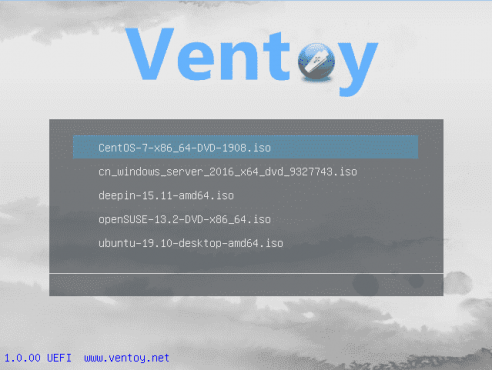 开源U盘启动制作工具Ventoy v1.1.04