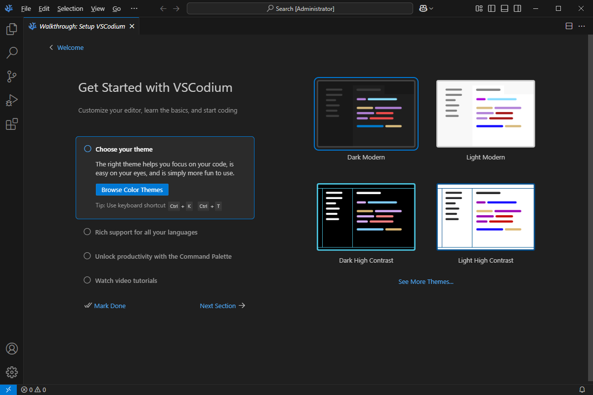 VSCodium 开源代码编辑器 v1.98.2.25072 中文绿色版