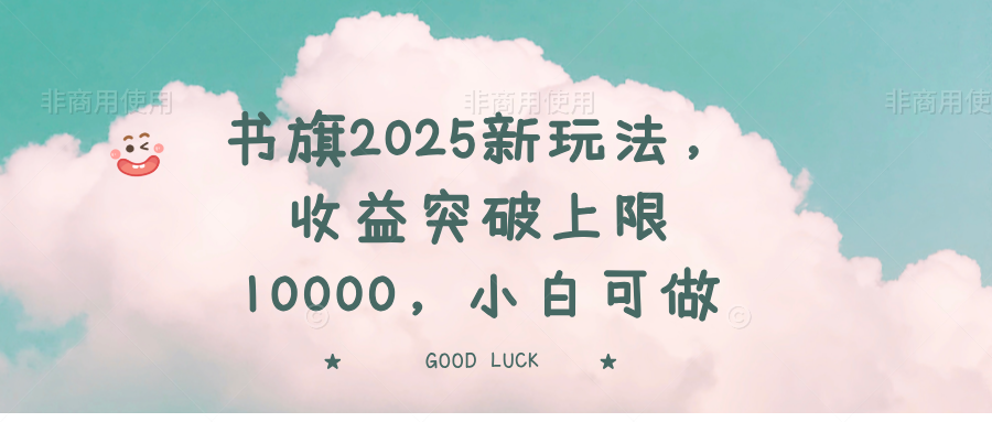 书旗2025新玩法，收益突破上限10000，小白可做-空域资源网