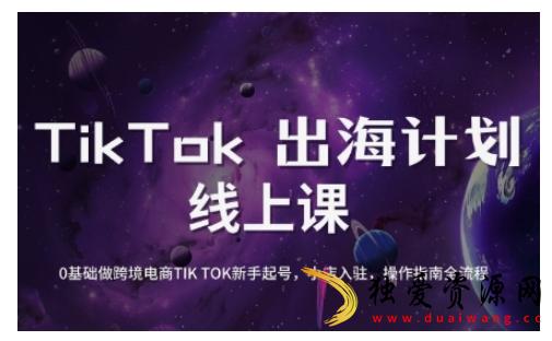 TikTok跨境电商新手起号与运营全攻略0基础-空域资源网