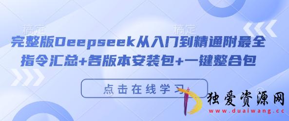 完整版Deepseek从入门到精通安装包一键整合包